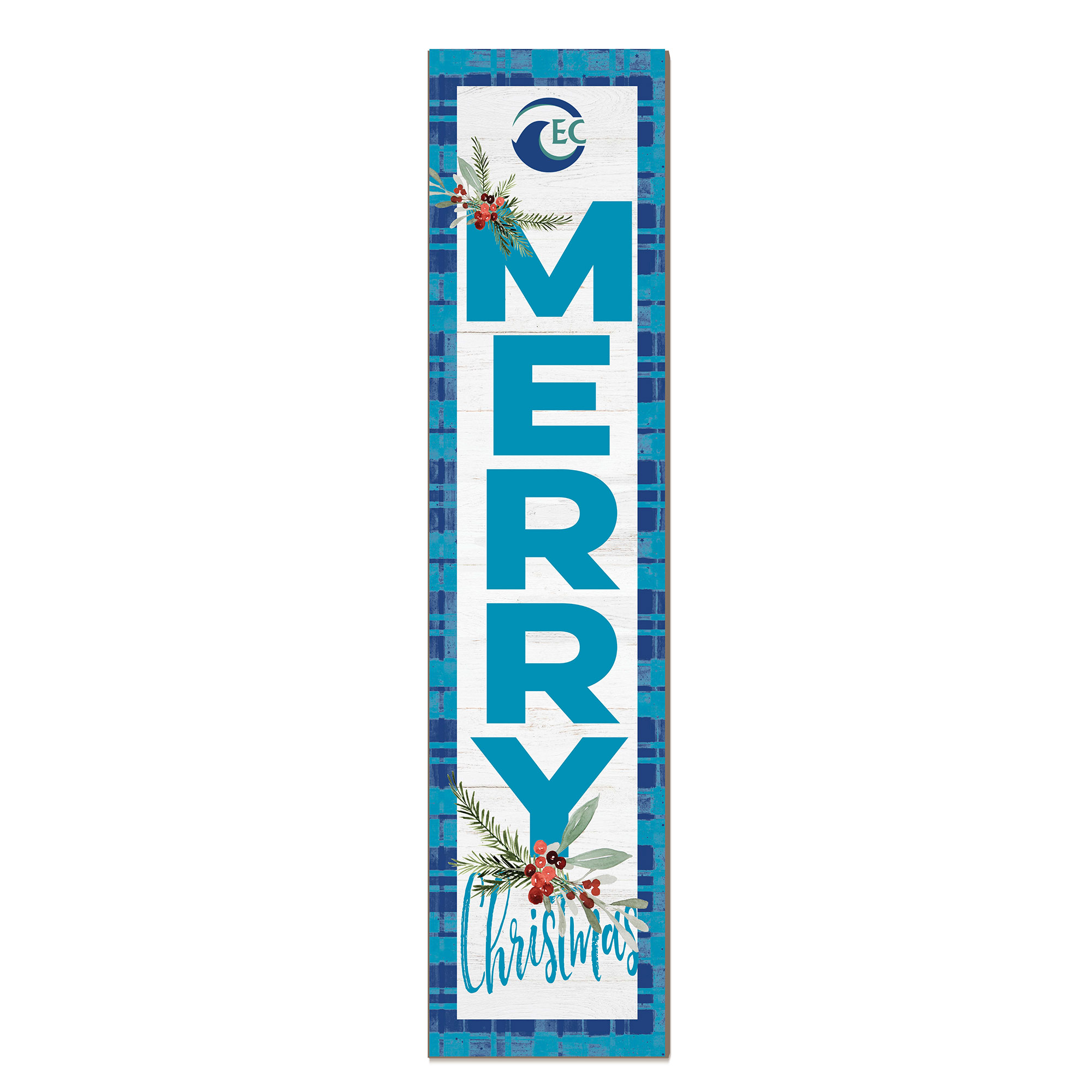 Eckerd Tritons 12'' x 48'' Outdoor Merry Christmas Leaner