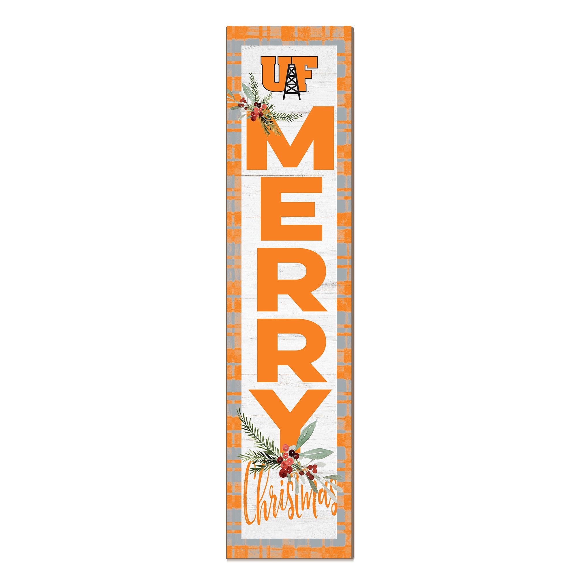 Findlay Oilers 12'' x 48'' Outdoor Merry Christmas Leaner