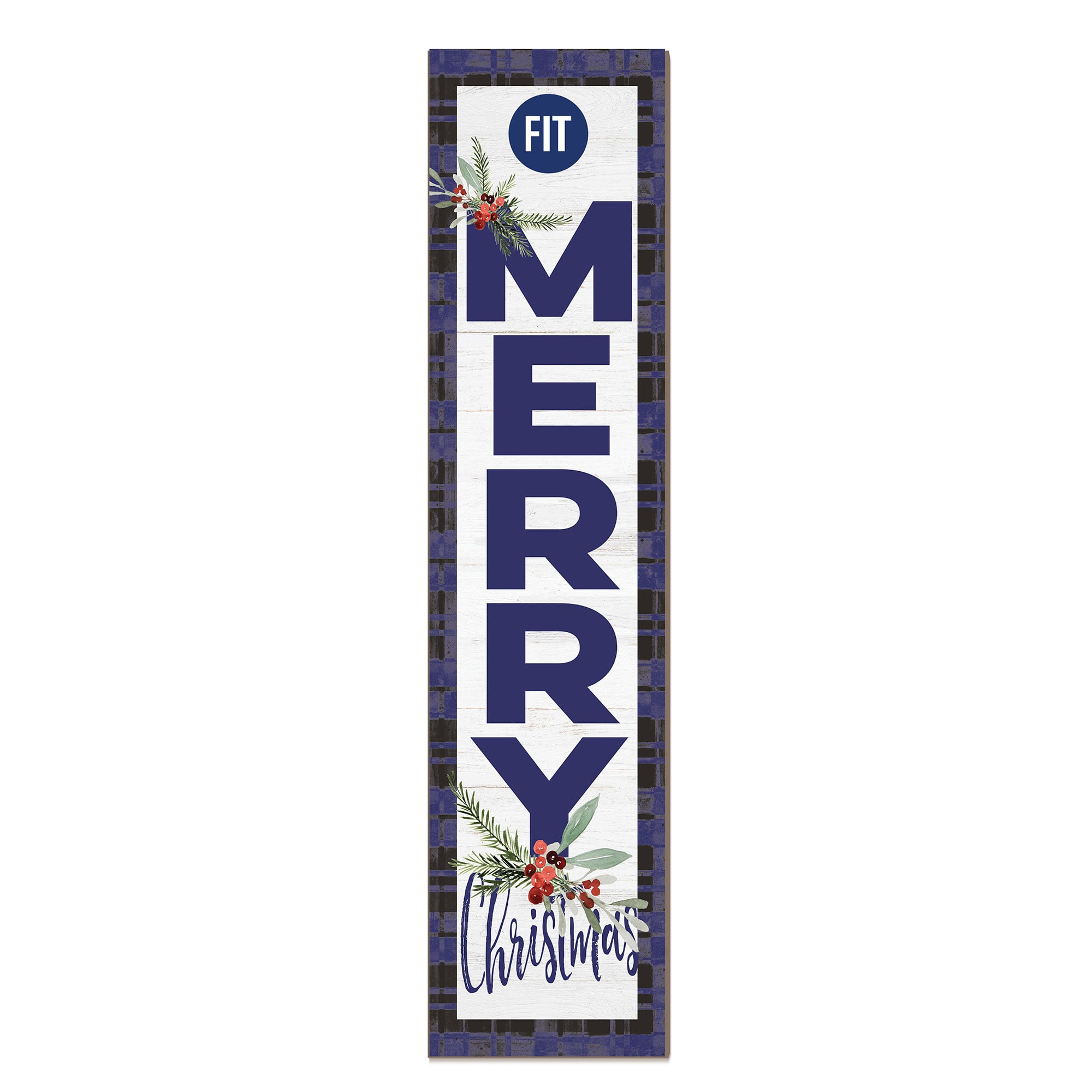 SUNY Fashion Institute of Technology Tigers 12'' x 48'' Outdoor Merry Christmas Leaner