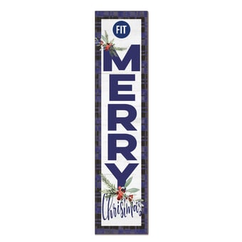 SUNY Fashion Institute of Technology Tigers 12'' x 48'' Outdoor Merry Christmas Leaner