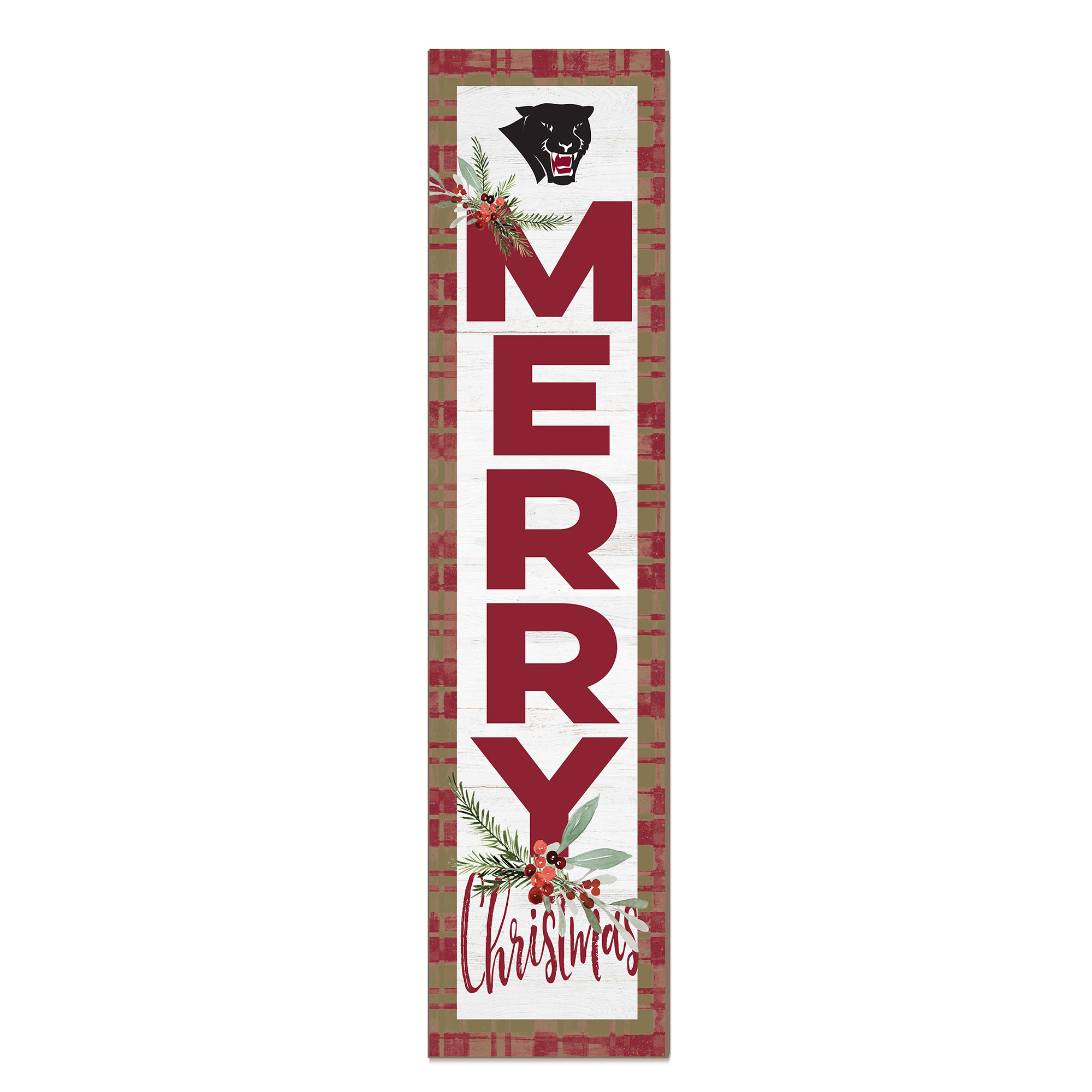 Florida Tech Panthers 12'' x 48'' Outdoor Merry Christmas Leaner