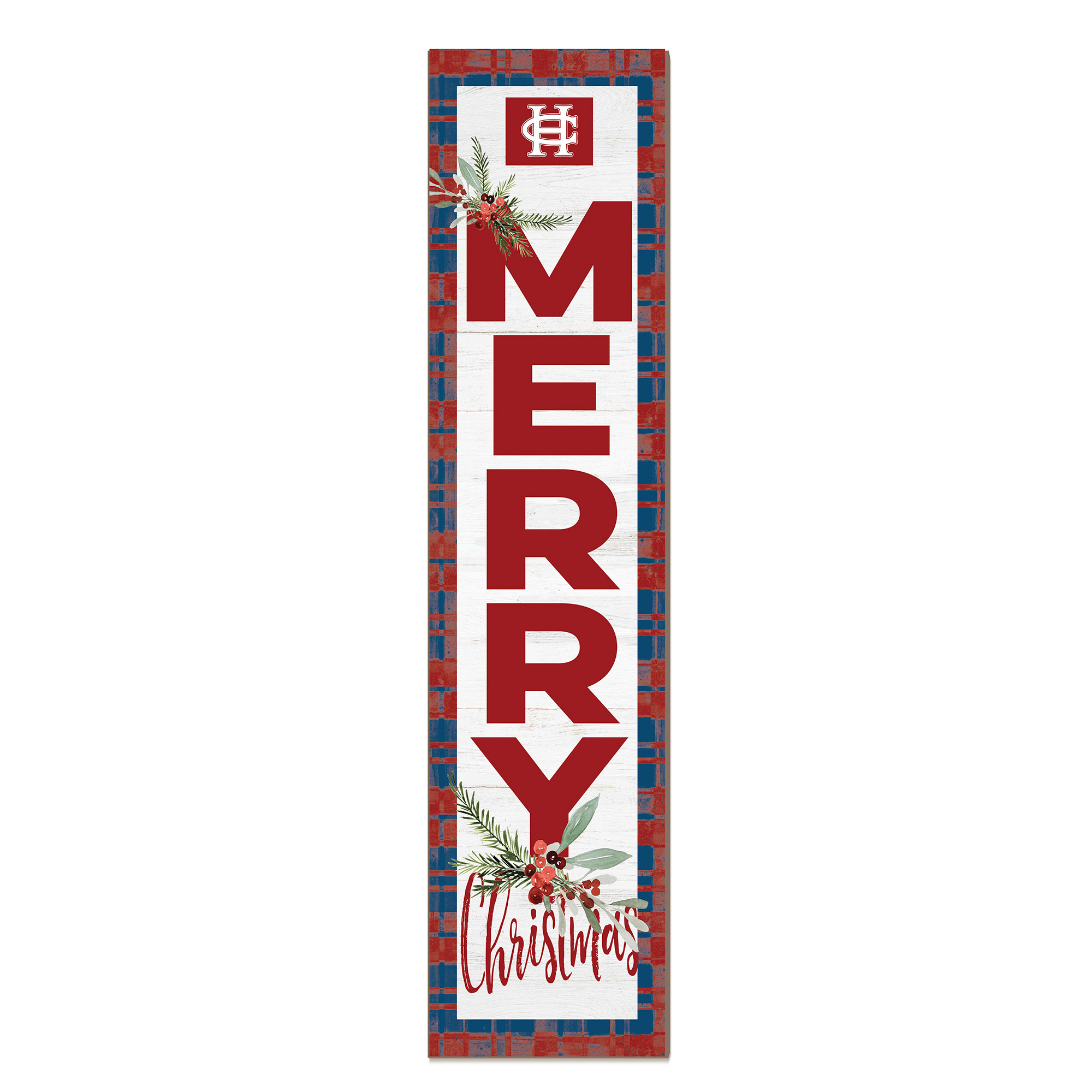 Hanover Panthers 12'' x 48'' Outdoor Merry Christmas Leaner