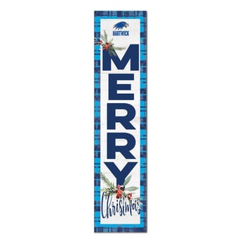 Hartwick College Hawks 12'' x 48'' Outdoor Merry Christmas Leaner
