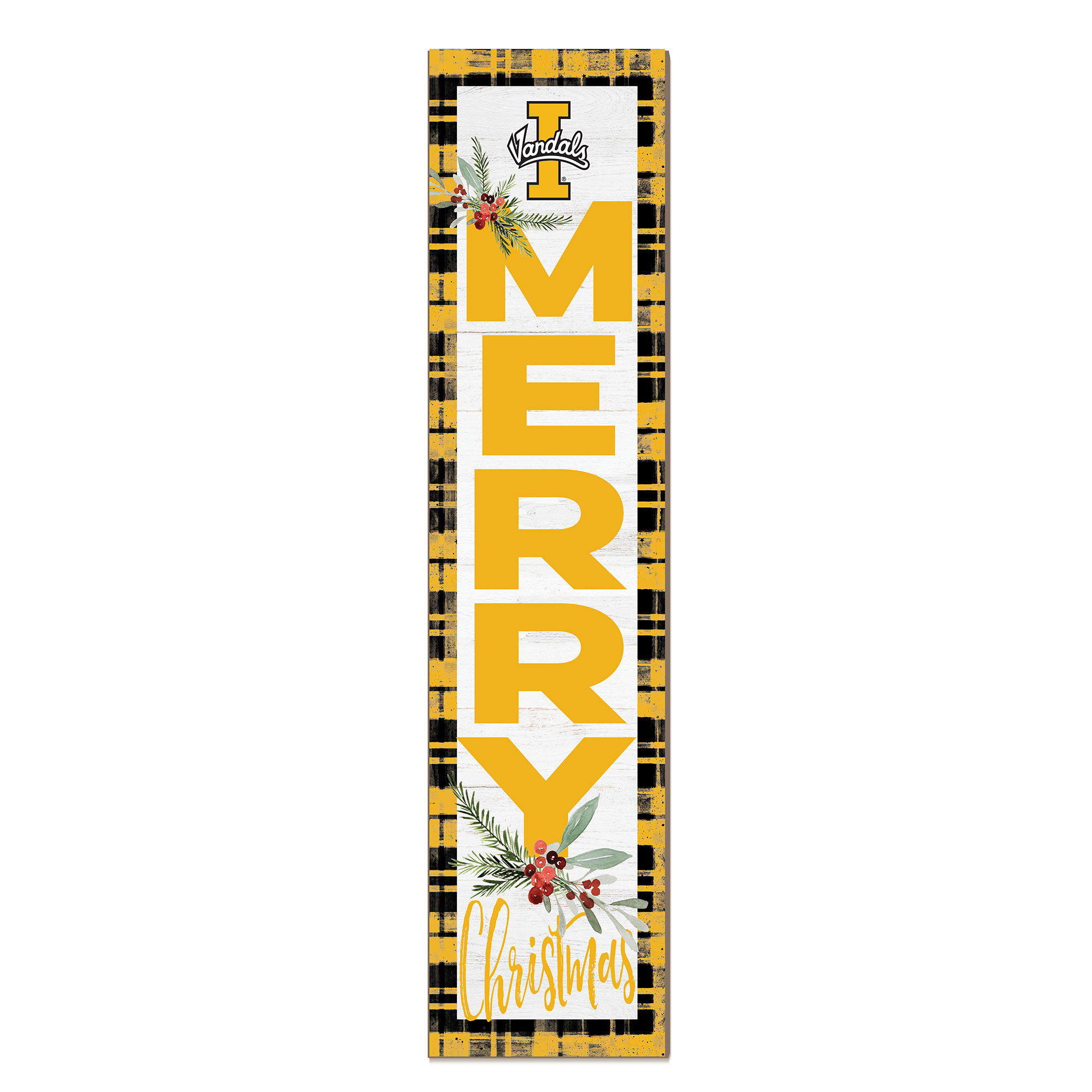 Idaho Vandals 12'' x 48'' Outdoor Merry Christmas Leaner
