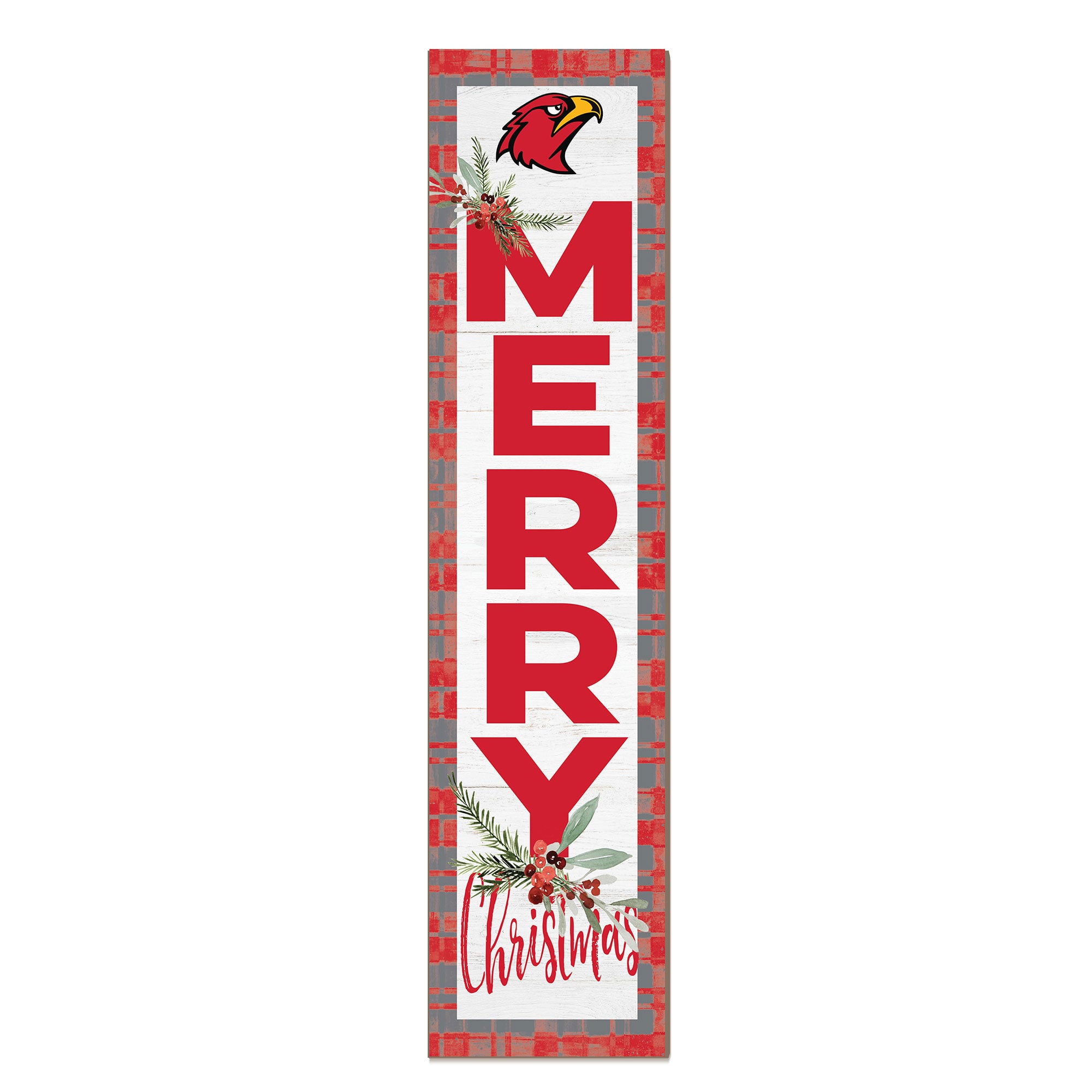 Illinois Tech Scarlet Hawks 12'' x 48'' Outdoor Merry Christmas Leaner