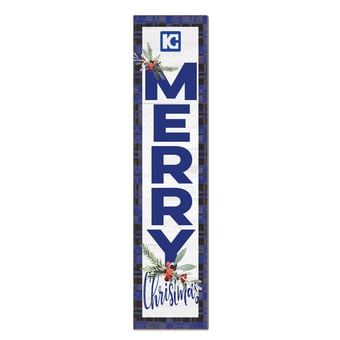 Kaskaskia College Blue Devils 12'' x 48'' Outdoor Merry Christmas Leaner