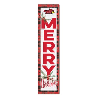 Illinois State Redbirds 12'' x 48'' Outdoor Merry Christmas Leaner