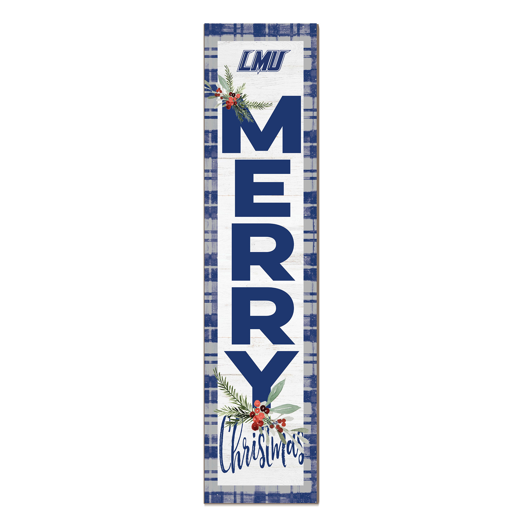 Lincoln Memorial Railsplitters 12'' x 48'' Outdoor Merry Christmas Leaner