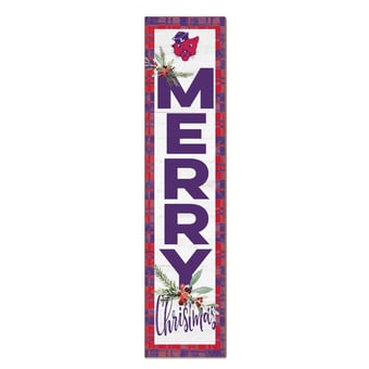 Linfield Wildcats 12'' x 48'' Outdoor Merry Christmas Leaner