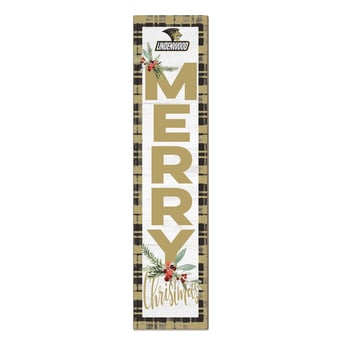 Lindenwood Lions 12'' x 48'' Outdoor Merry Christmas Leaner