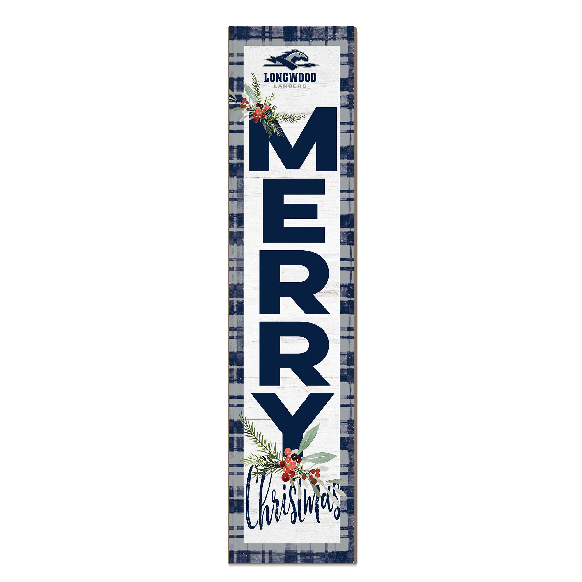 Longwood Lancers 12'' x 48'' Outdoor Merry Christmas Leaner