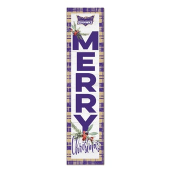 Loras College Duhawks 12'' x 48'' Outdoor Merry Christmas Leaner