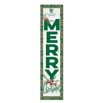 Manhattan Jaspers 12'' x 48'' Outdoor Merry Christmas Leaner