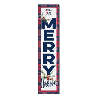 MSU Denver Roadrunners 12'' x 48'' Outdoor Merry Christmas Leaner