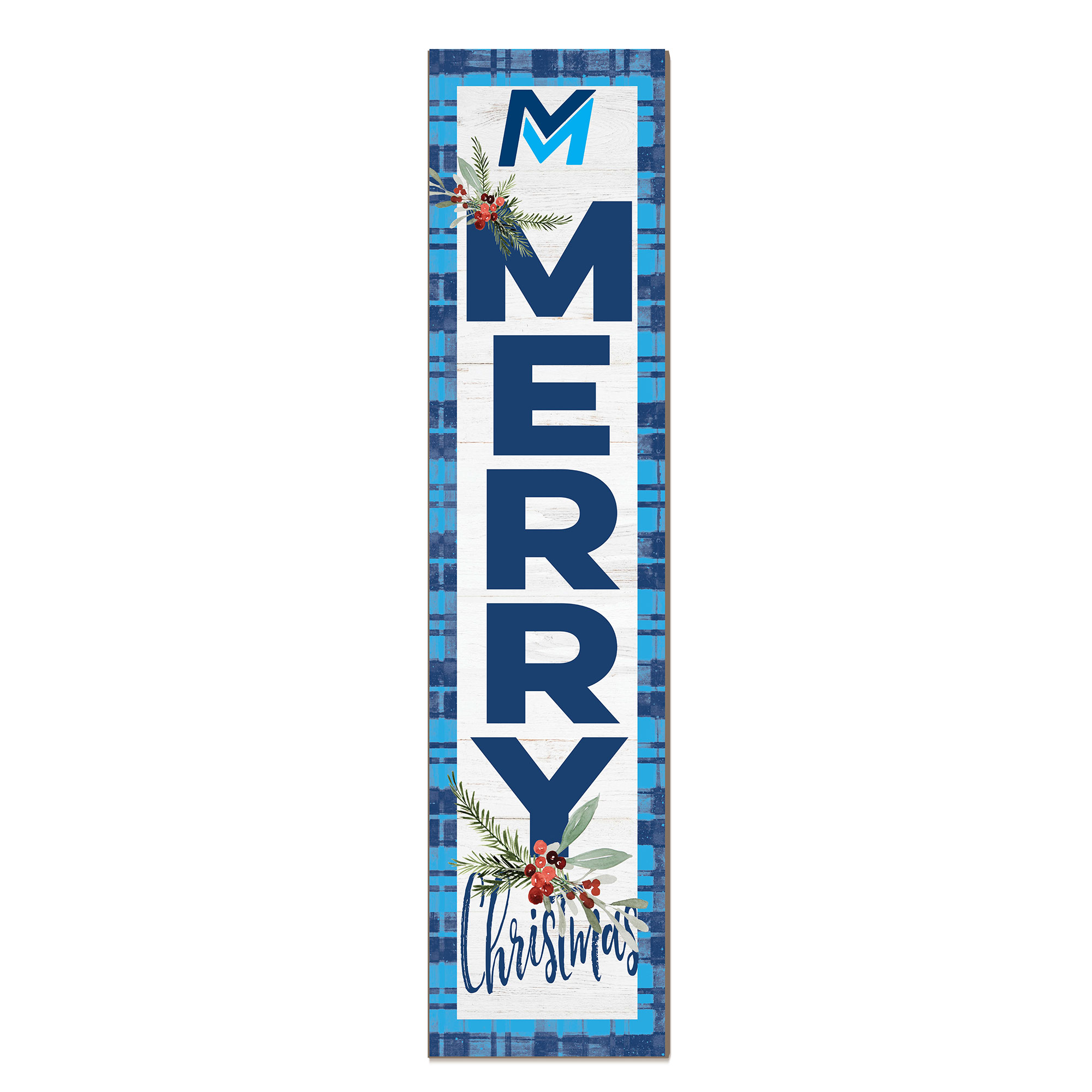 Mid Michigan College 12'' x 48'' Outdoor Merry Christmas Leaner