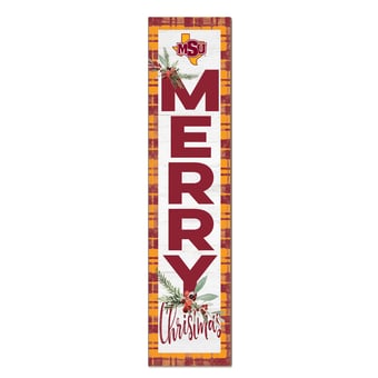 Midwestern State Mustangs 12'' x 48'' Outdoor Merry Christmas Leaner