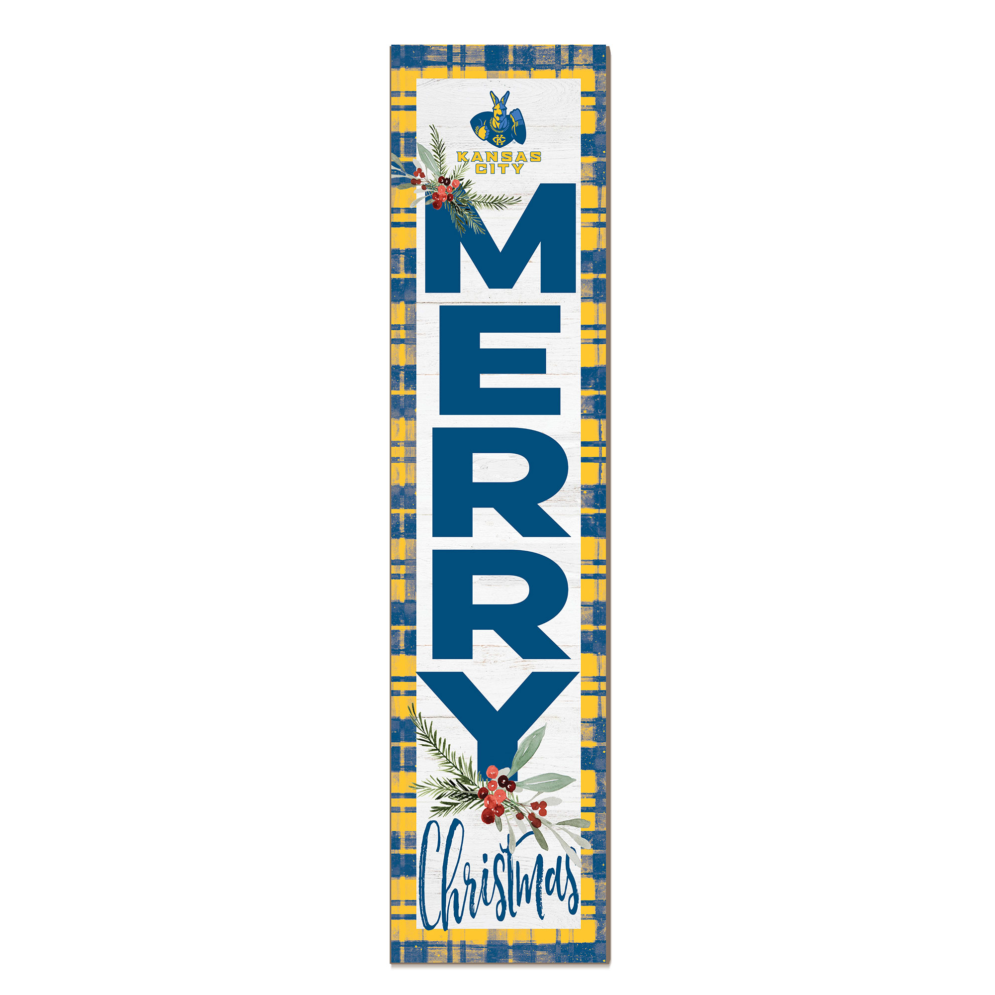 UMKC Kangaroos 12'' x 48'' Outdoor Merry Christmas Leaner
