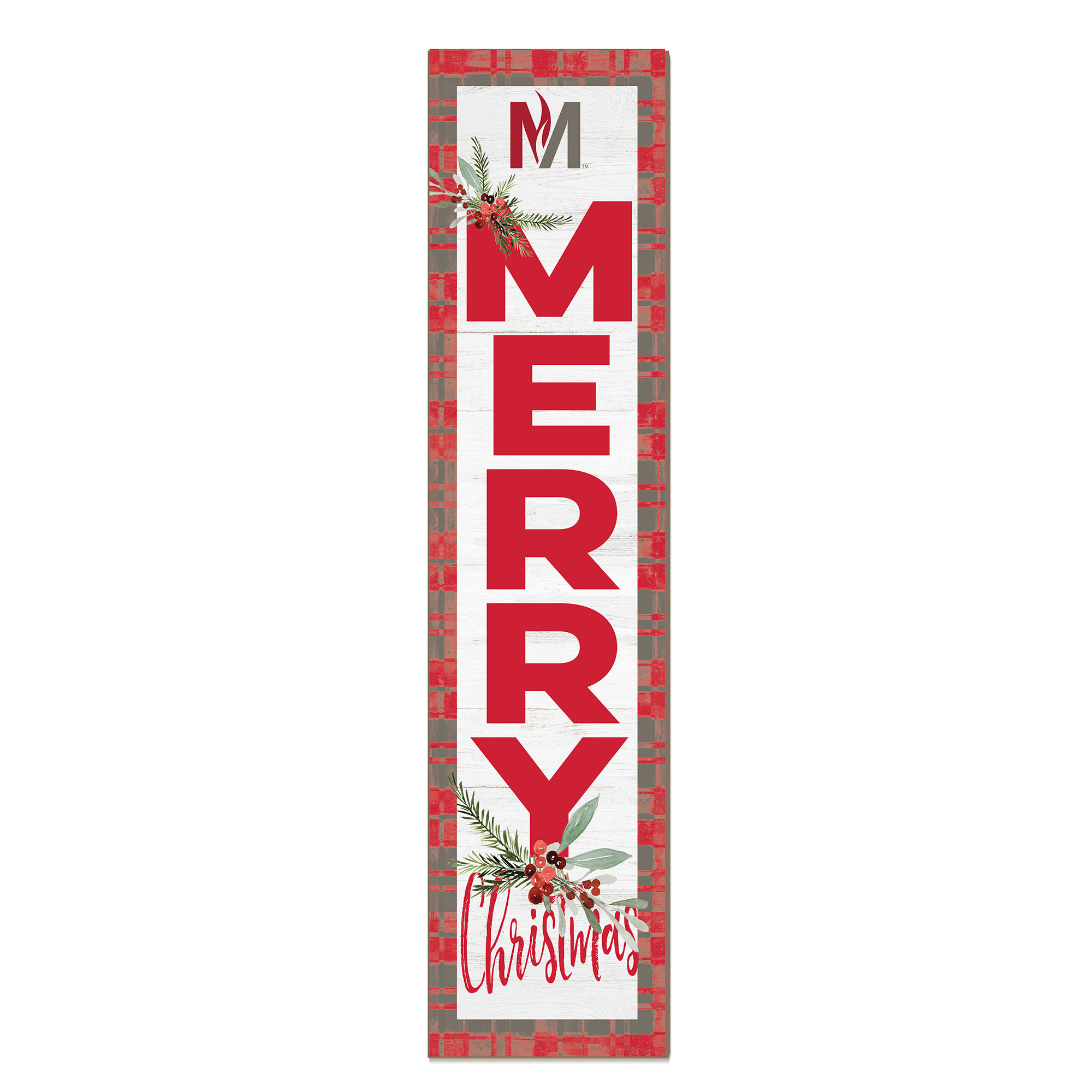 Minnesota State Moorhead Dragons 12'' x 48'' Outdoor Merry Christmas Leaner