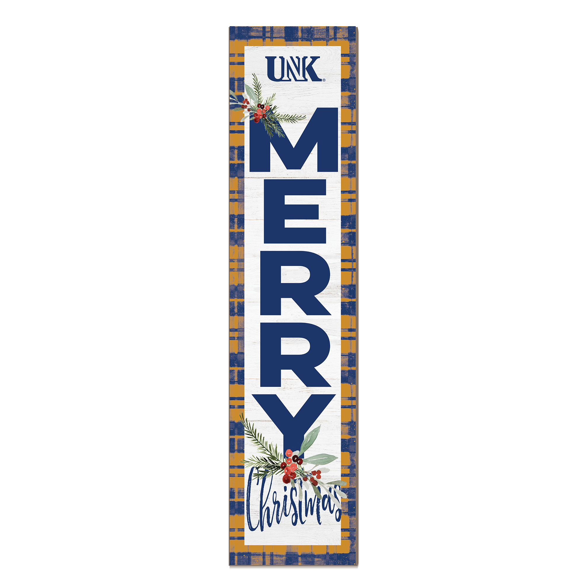 Nebraska-Kearney Lopers 12'' x 48'' Outdoor Merry Christmas Leaner