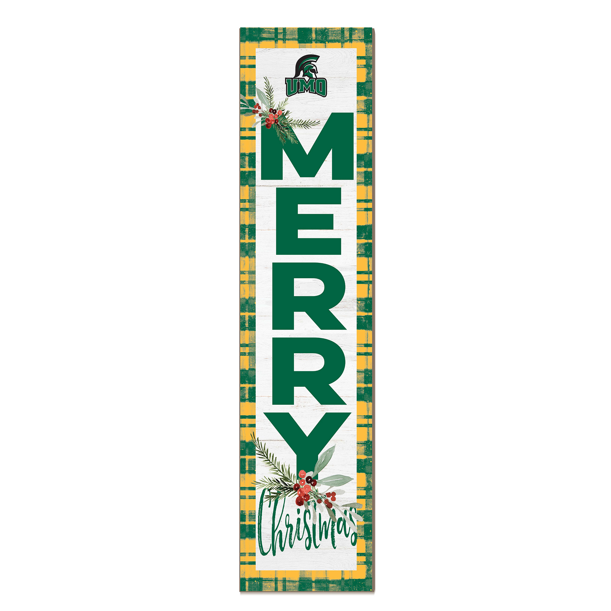 Mount Olive Trojans 12'' x 48'' Outdoor Merry Christmas Leaner