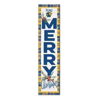 College of New Jersey Lions 12'' x 48'' Outdoor Merry Christmas Leaner