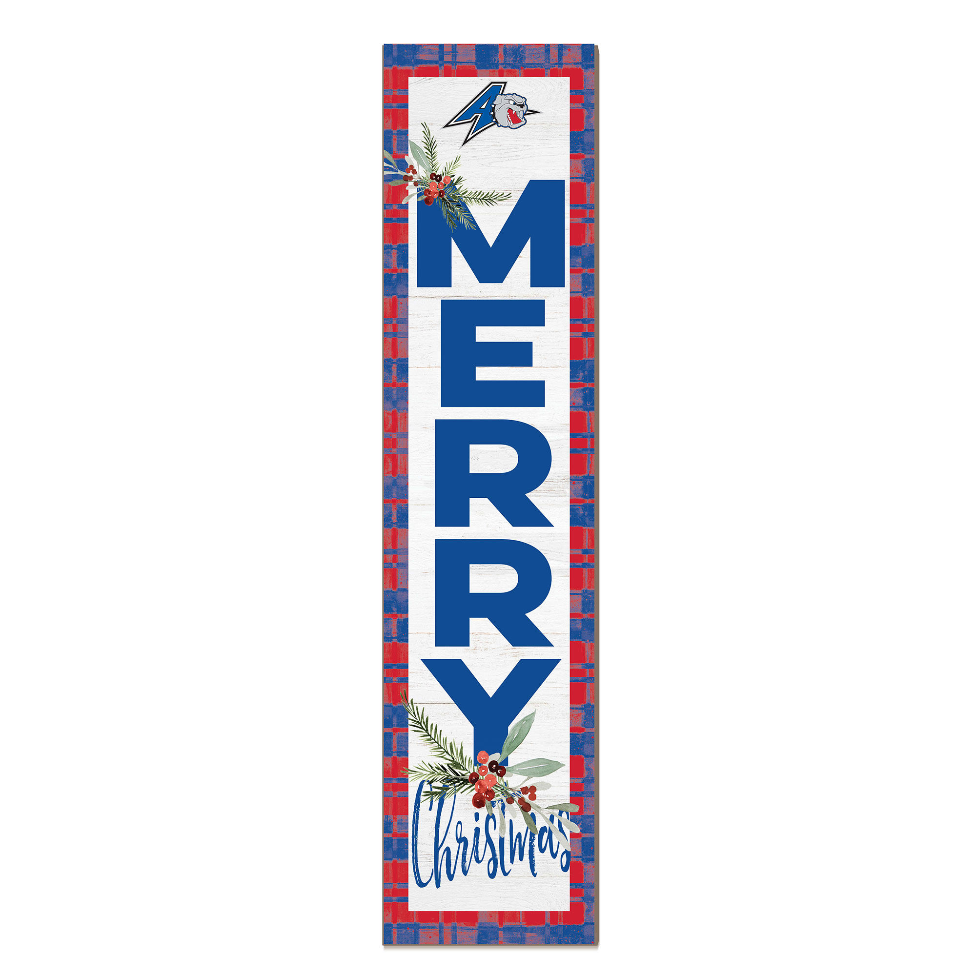 UNC Asheville Bulldogs 12'' x 48'' Outdoor Merry Christmas Leaner