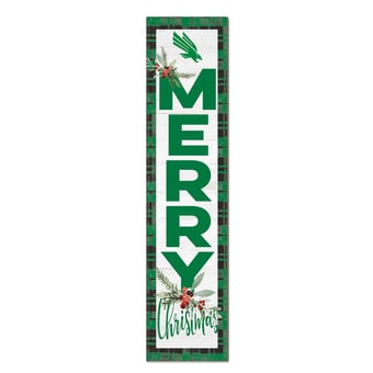 North Texas Mean Green 12'' x 48'' Outdoor Merry Christmas Leaner