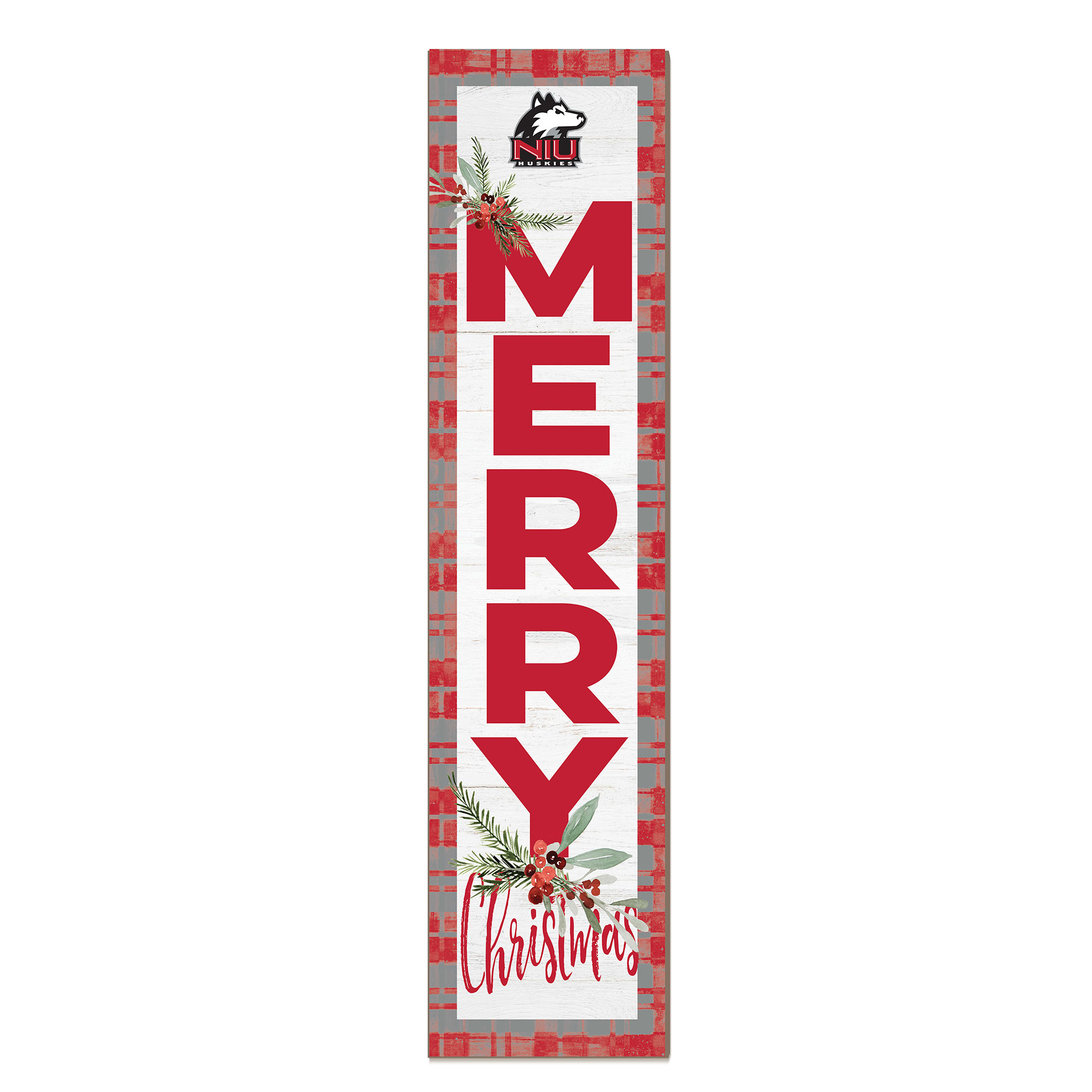 Northern Illinois Huskies 12'' x 48'' Outdoor Merry Christmas Leaner