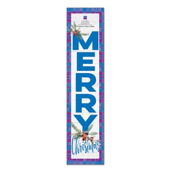 NVC Wildcats 12'' x 48'' Outdoor Merry Christmas Leaner