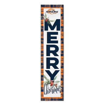 Pepperdine Waves 12'' x 48'' Outdoor Merry Christmas Leaner