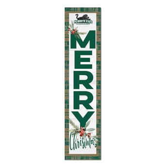Plymouth State Panthers 12'' x 48'' Outdoor Merry Christmas Leaner