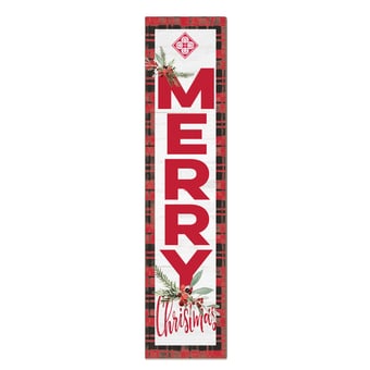 Saint Martin's Saints 12'' x 48'' Outdoor Merry Christmas Leaner