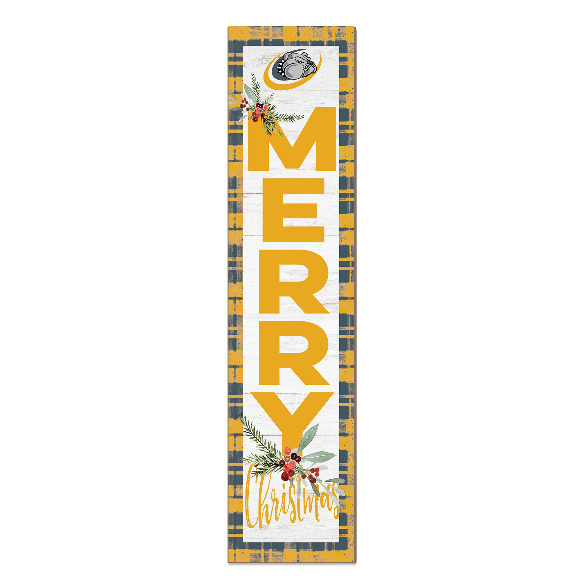 Richard J Daley College Bulldogs 12'' x 48'' Outdoor Merry Christmas Leaner
