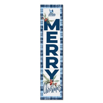 RWU Hawks 12'' x 48'' Outdoor Merry Christmas Leaner