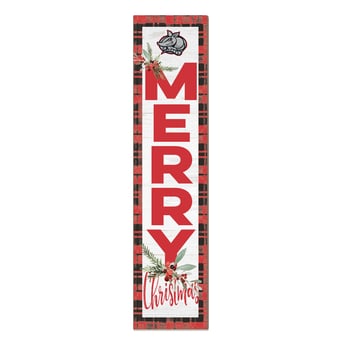SAC Armadillos 12'' x 48'' Outdoor Merry Christmas Leaner