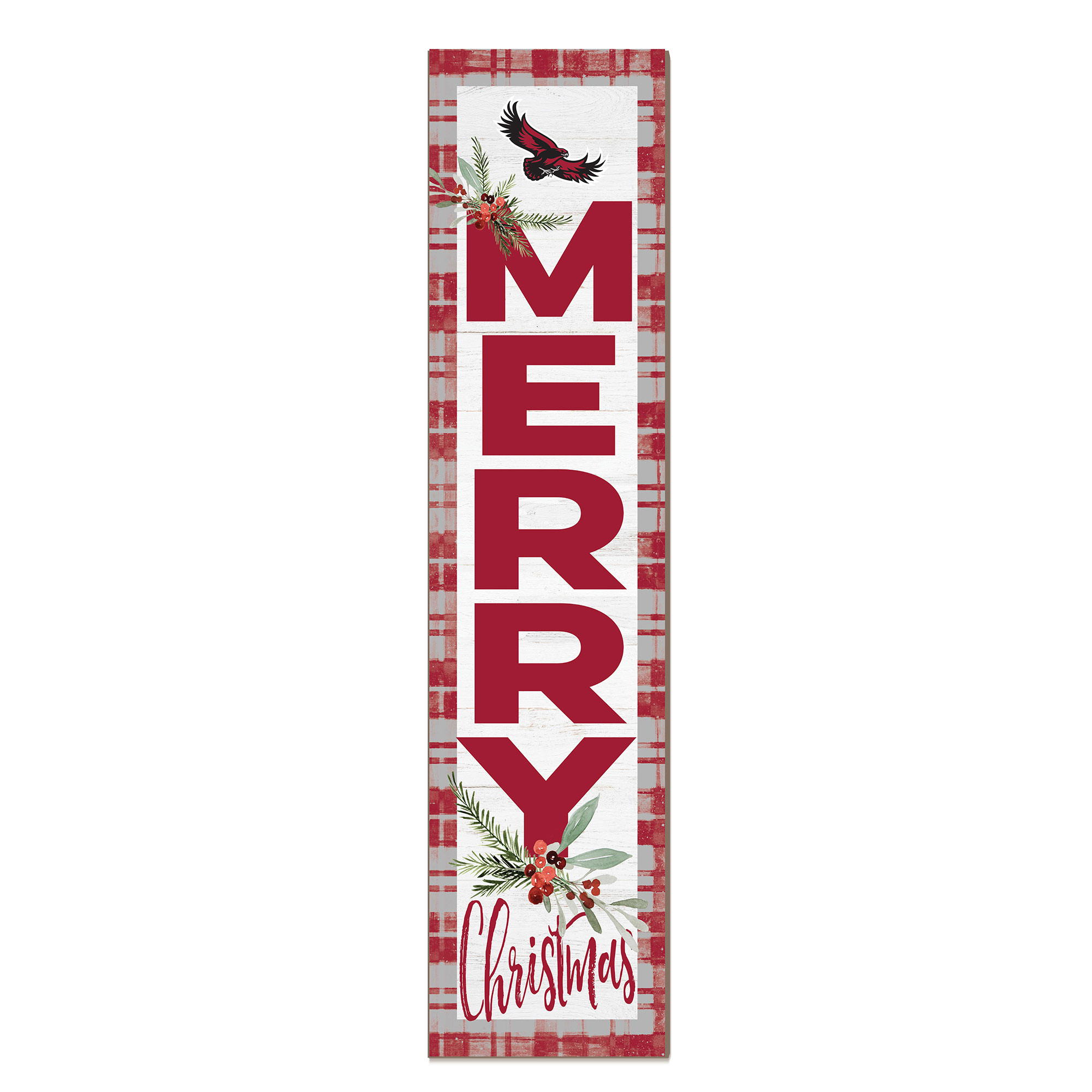 Saint Joseph's Hawks 12'' x 48'' Outdoor Merry Christmas Leaner