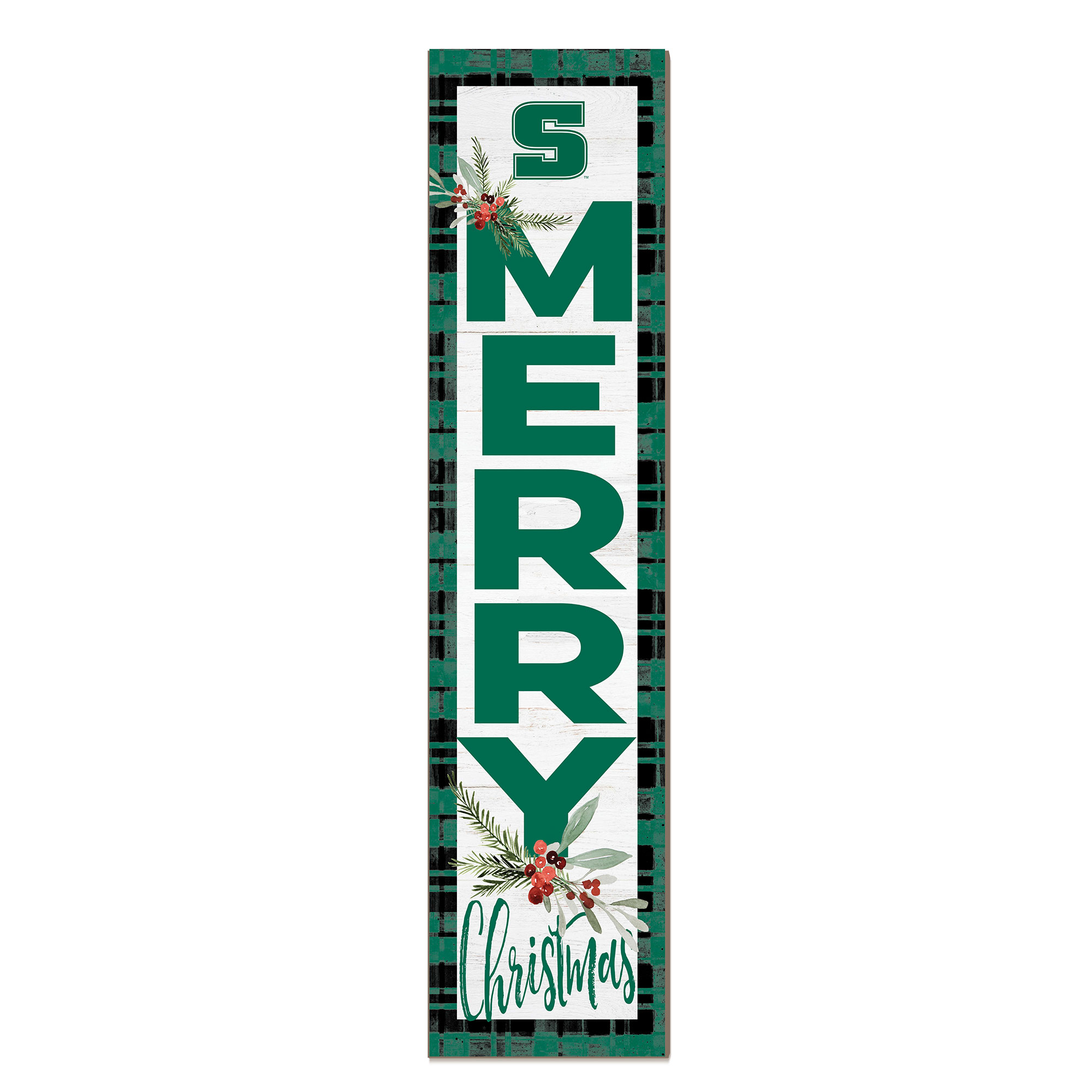 Slippery Rock Pride 12'' x 48'' Outdoor Merry Christmas Leaner