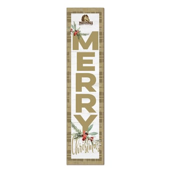 Southwest Minnesota State Mustangs 12'' x 48'' Outdoor Merry Christmas Leaner