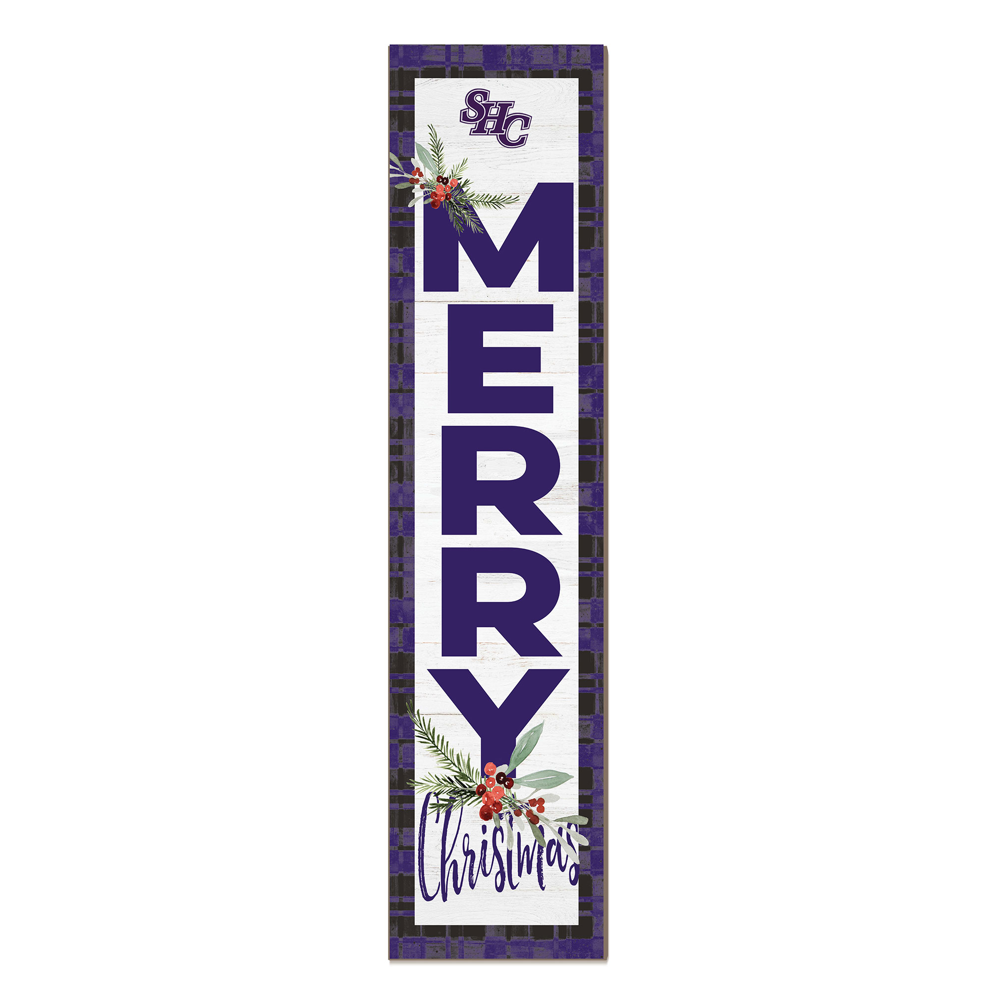 Spring Hill Badgers 12'' x 48'' Outdoor Merry Christmas Leaner