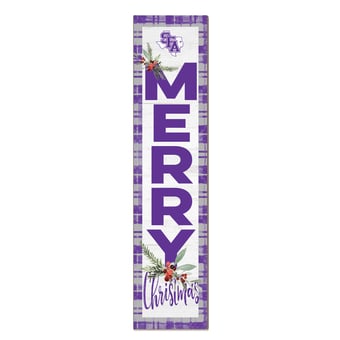 Stephen F Austin Lumberjacks 12'' x 48'' Outdoor Merry Christmas Leaner