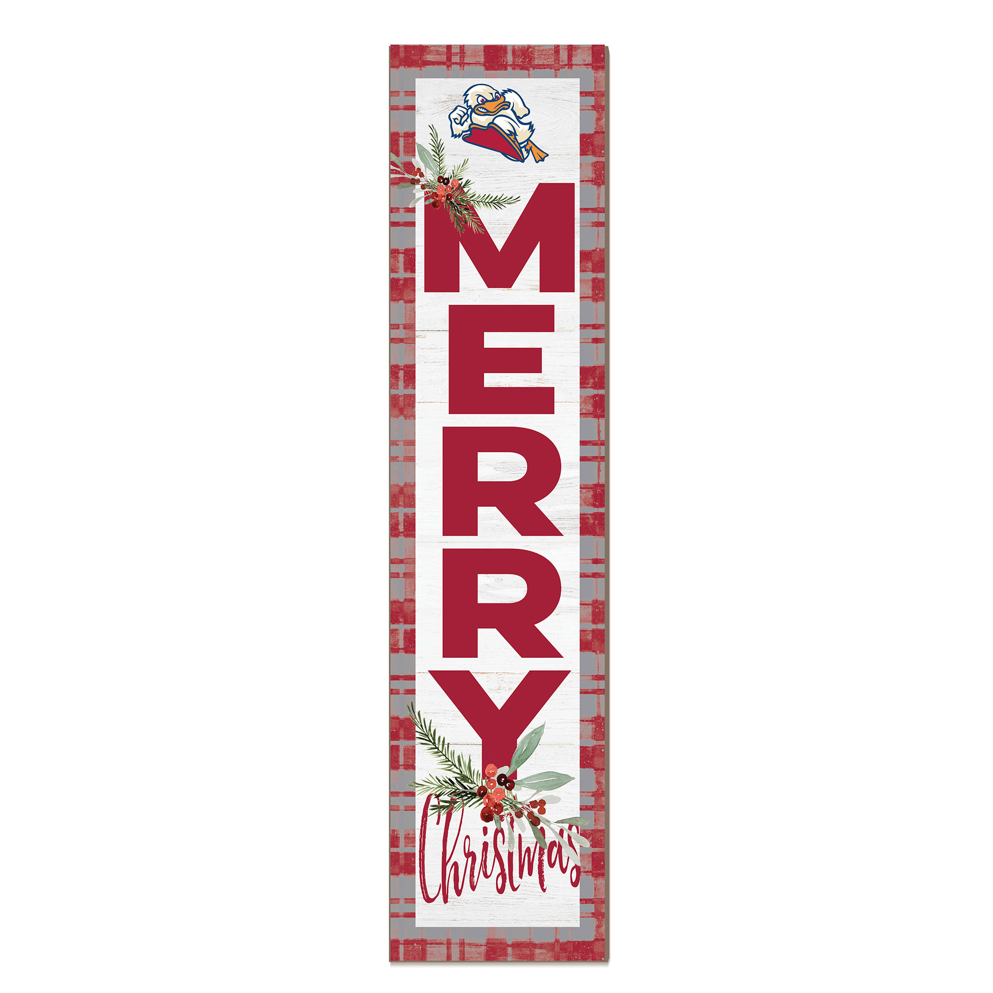 Stevens Institute of Technology Ducks 12'' x 48'' Outdoor Merry Christmas Leaner