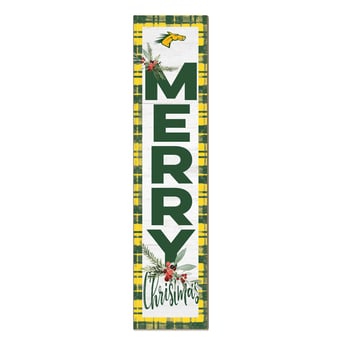 SUNY Delhi Broncos 12'' x 48'' Outdoor Merry Christmas Leaner