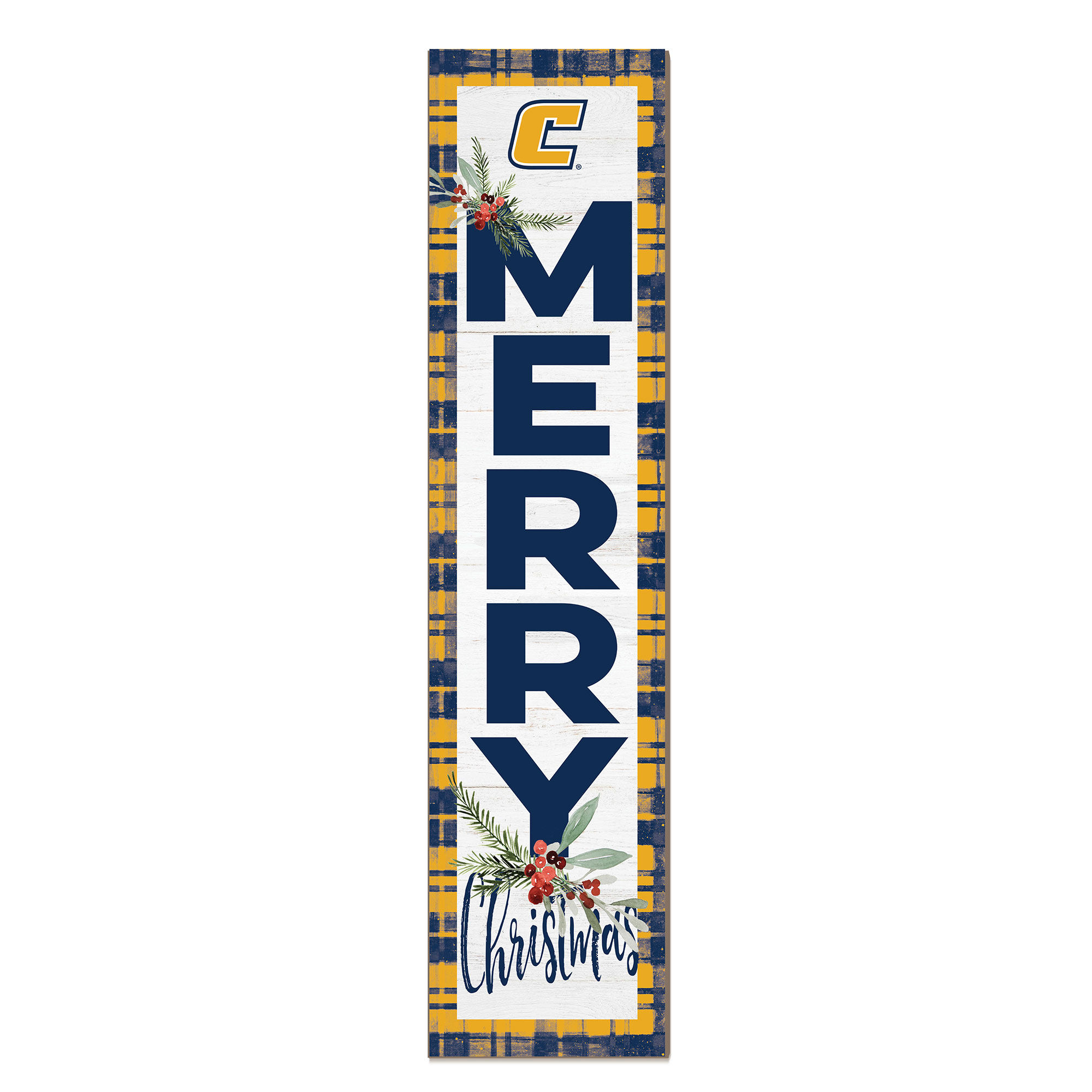 Tennessee Chattanooga Mocs 12'' x 48'' Outdoor Merry Christmas Leaner
