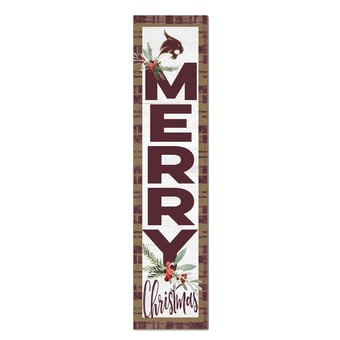 Texas State Bobcats 12'' x 48'' Outdoor Merry Christmas Leaner