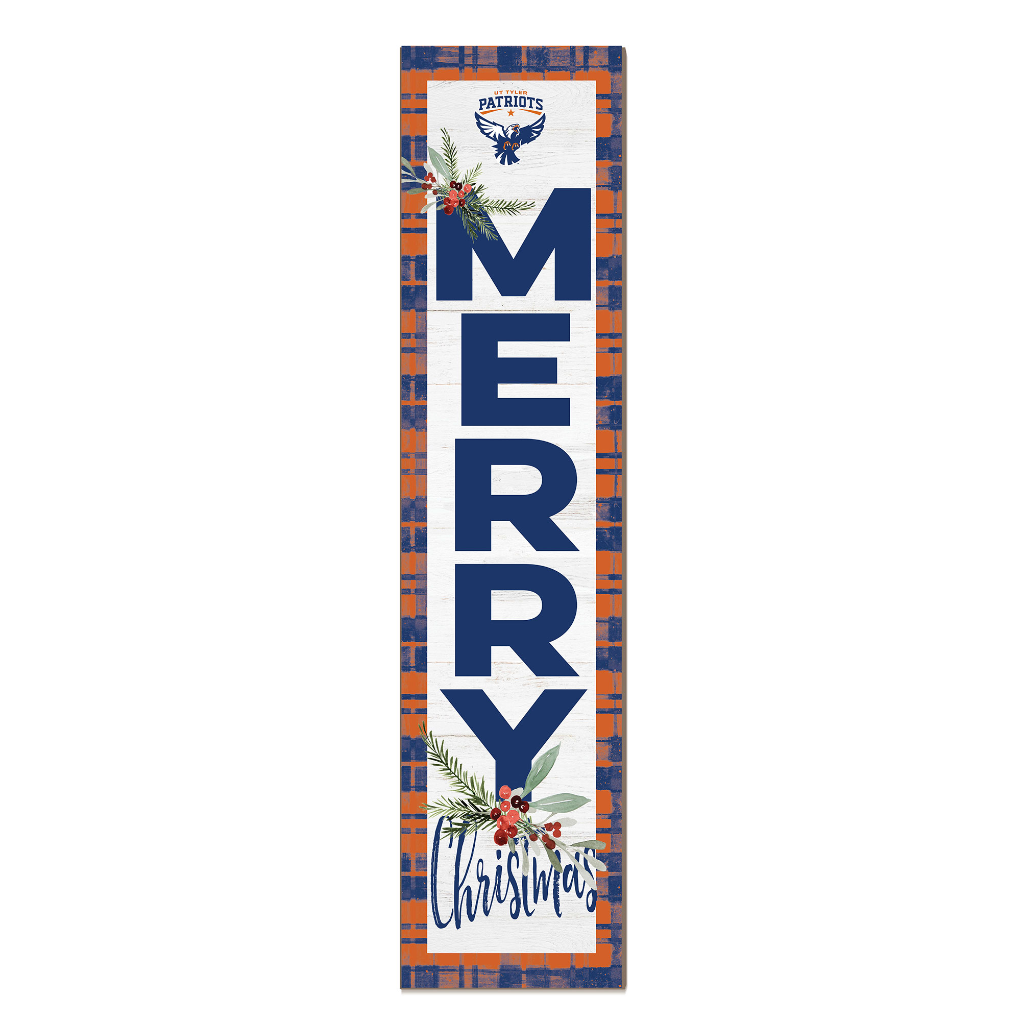 Texas Tyler Patriots 12'' x 48'' Outdoor Merry Christmas Leaner