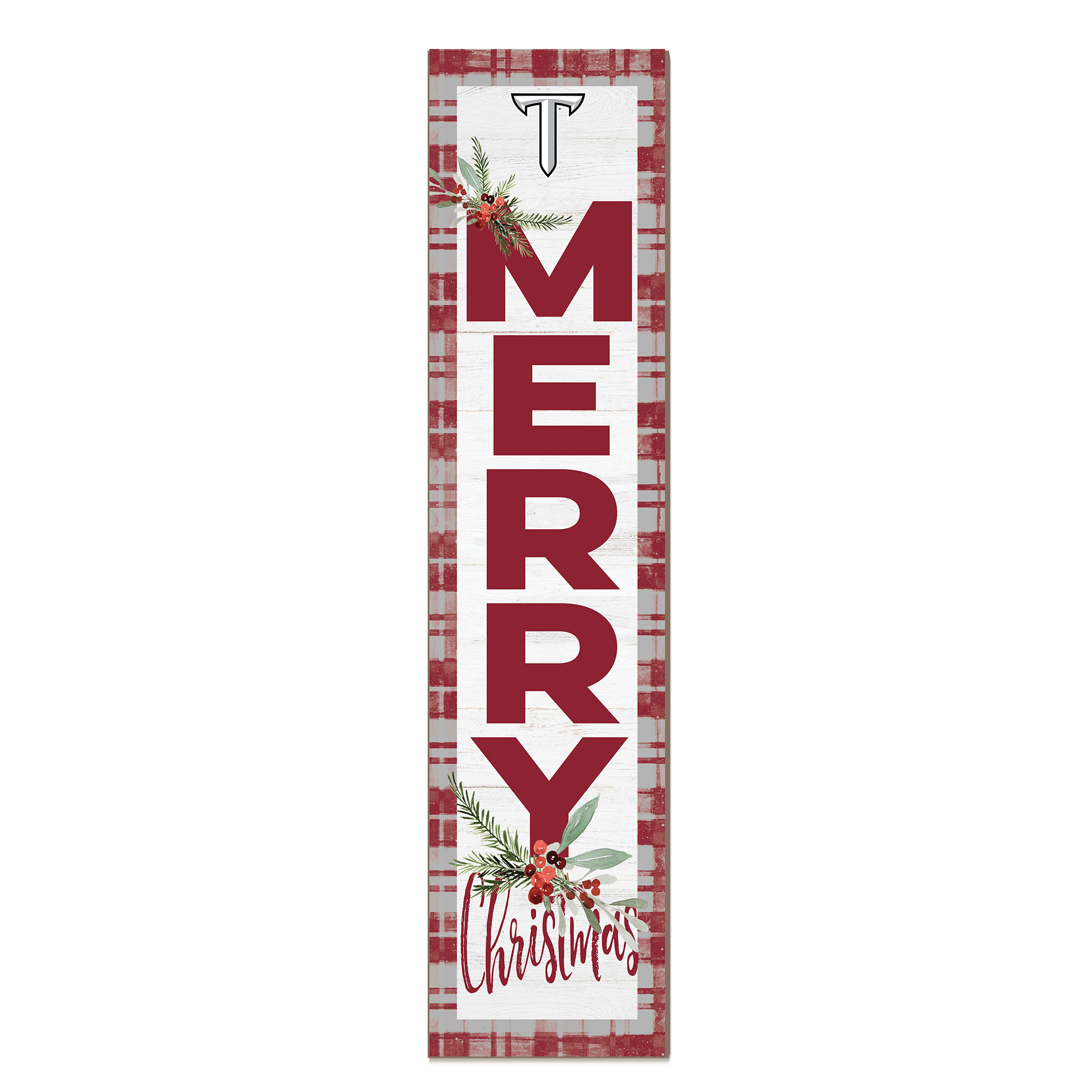 Troy University Trojans 12'' x 48'' Outdoor Merry Christmas Leaner