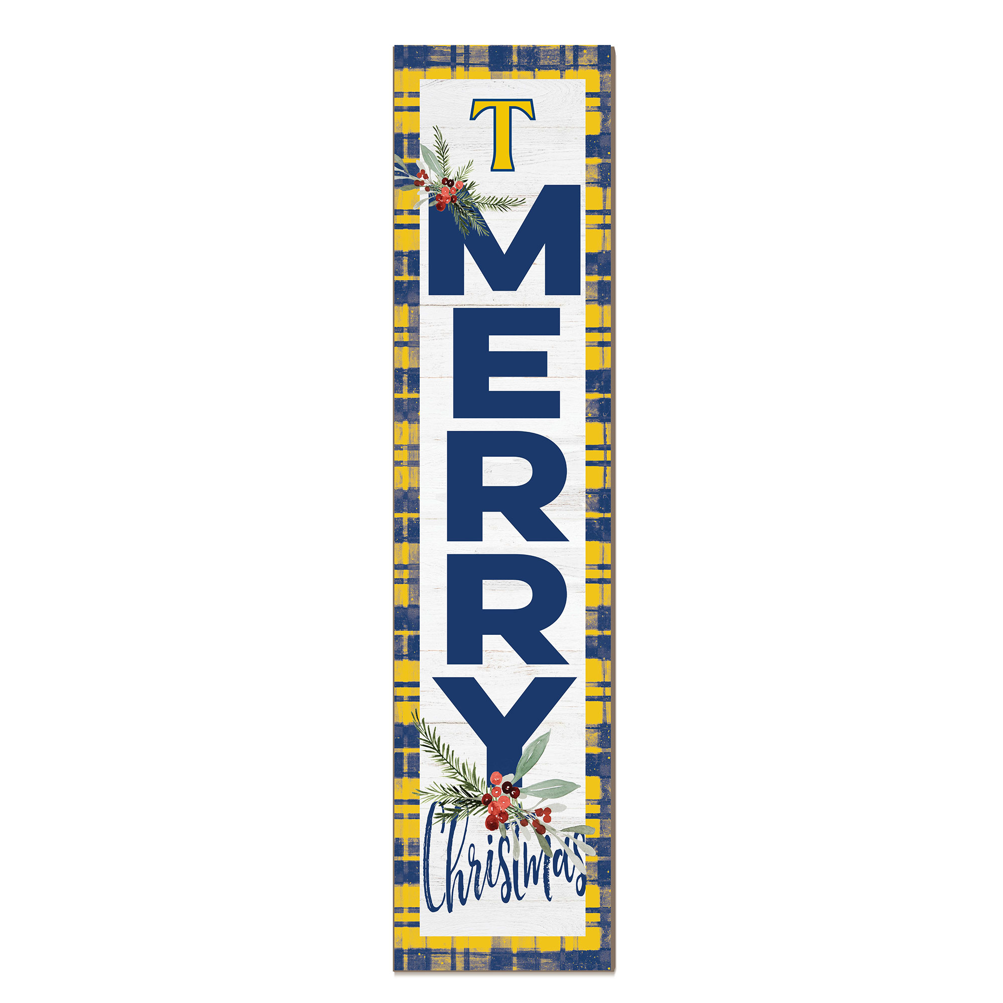 Trinity Bantams 12'' x 48'' Outdoor Merry Christmas Leaner