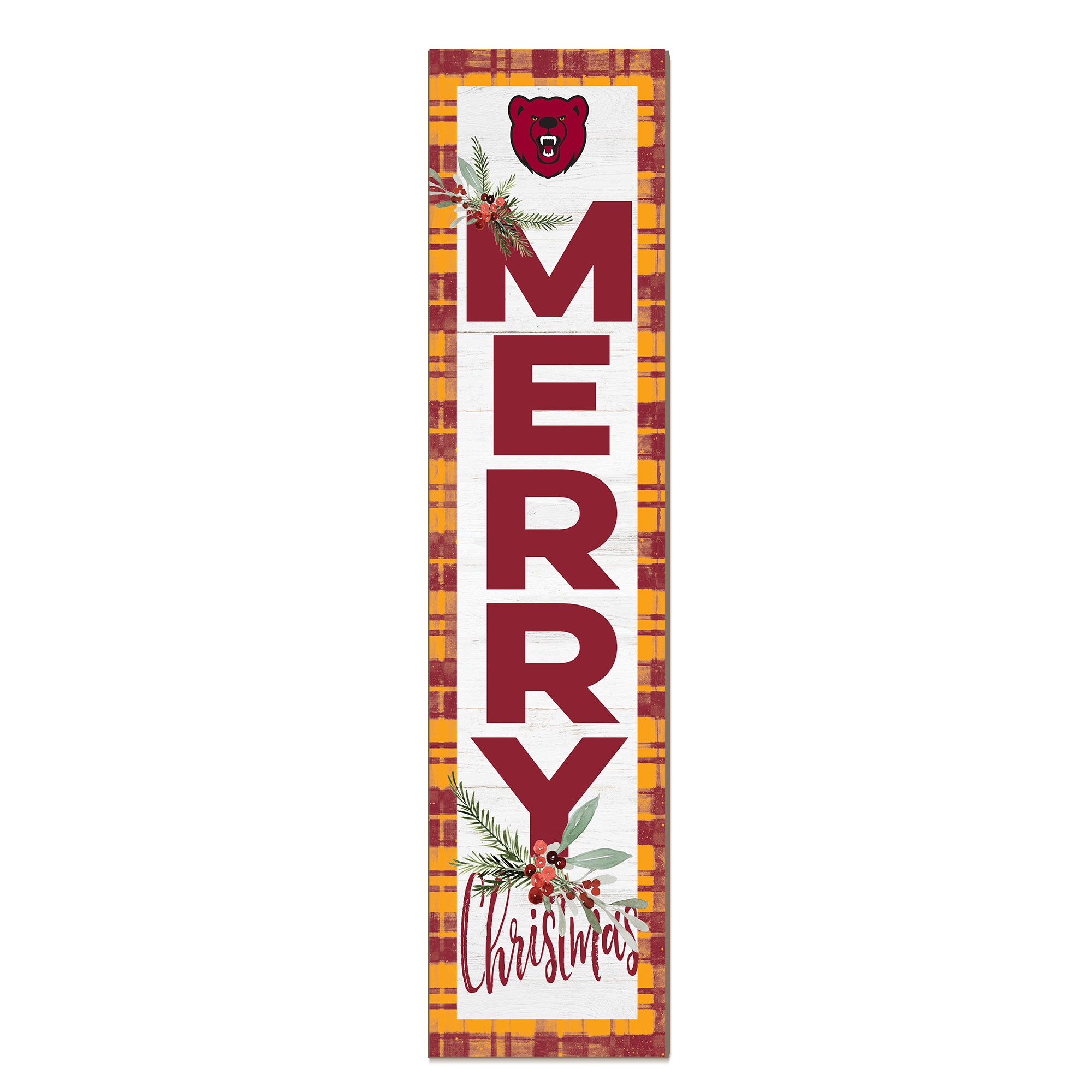 Ursinus Bears 12'' x 48'' Outdoor Merry Christmas Leaner