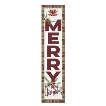 Walsh Cavaliers 12'' x 48'' Outdoor Merry Christmas Leaner