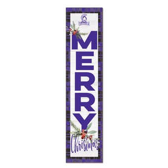 Winona State Warriors 12'' x 48'' Outdoor Merry Christmas Leaner